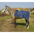 Rhinegold 3/4 Length Cutaway Design Waterproof Ride-On Rug Navy / Yellow Pony Exercise Sheets
