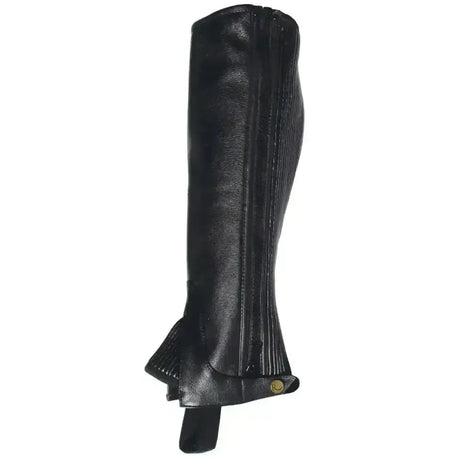 Rhinegold Adult Leather Gaiters Black Large Chaps & Gaiters