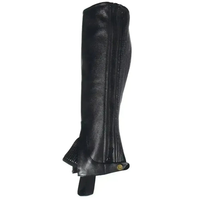 Rhinegold Adult Leather Gaiters Black Large Chaps & Gaiters