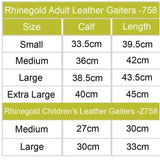 Rhinegold Adult Leather Gaiters Black Large Chaps & Gaiters