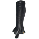 Rhinegold Adult Leather Gaiters Black Large Chaps & Gaiters
