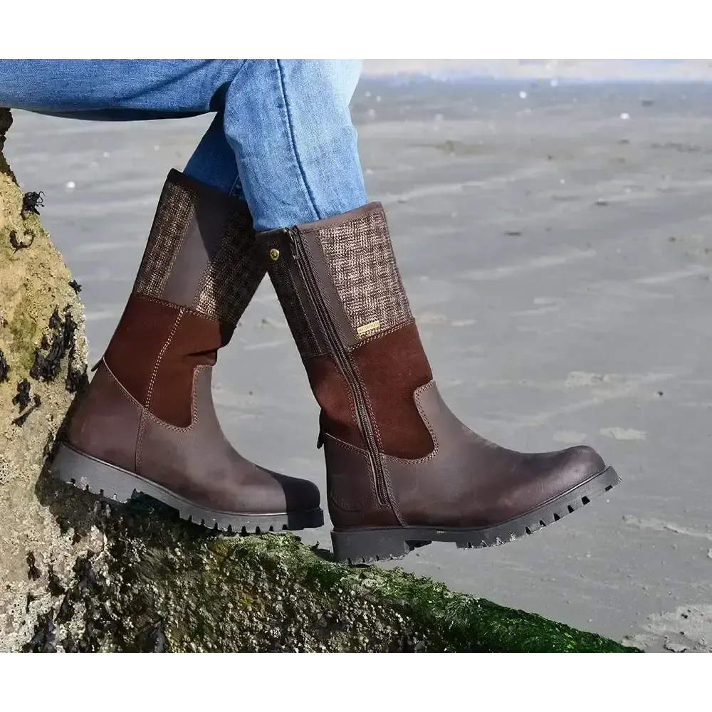 Rhinegold Albany Tweed Country Boot 3 Brown Country Boots