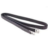 Black leather rhinegold bonded stirrup with silver buckles made from quality leather wrapped bonded stirrup leathers