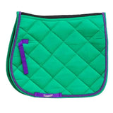 Rhinegold Carnival Ventilated Saddle Pad Green Cob Saddle Pads