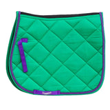 Rhinegold Carnival Ventilated Saddle Pad Green Cob Saddle Pads & Numnahs Barnstaple Equestrian Supplies