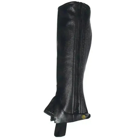 Rhinegold Child Leather Gaiters Black Child Large Chaps & Gaiters