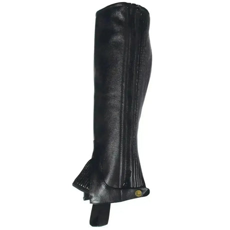 Rhinegold Child Leather Gaiters Black Childs Large Chaps & Gaiters