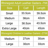 Rhinegold Child Leather Gaiters Black Childs Large Chaps & Gaiters Barnstaple Equestrian Supplies