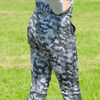 Rhinegold Children's Silicone Full Seat Riding Tights - Grey Camo Grey Camo 22" Riding Tights