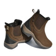 Brown and black rhinegold columbus short chelsea-style short country boot with suede upper mesh panels and rubber soles