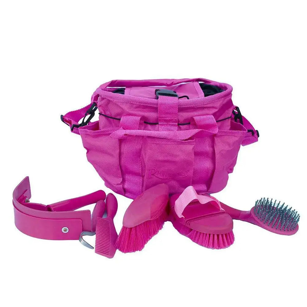 Rhinegold Complete Soft Touch Grooming Kit With Bag Pink Grooming Kits Barnstaple Equestrian Supplies