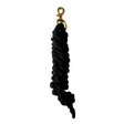 Black braided cotton lead rope keychain with gold-toned clasp from rhinegold cotton lead everyday lead ropes