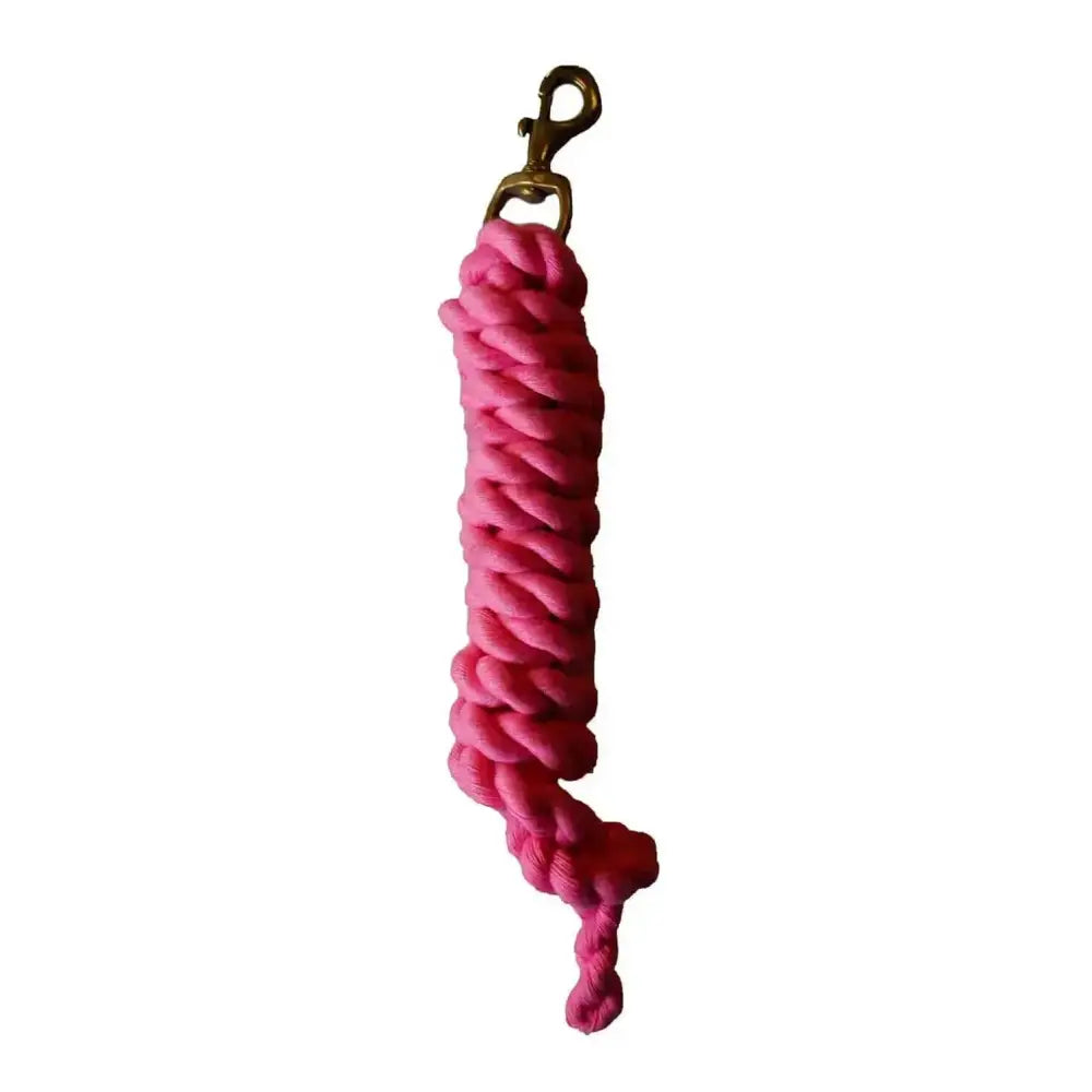 Rhinegold Cotton Lead Ropes Pink Headcollars & Leadropes Barnstaple Equestrian Supplies