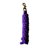 Purple rhinegold cotton lead rope with gold-toned clip sturdy everyday cotton lead ropes for horses