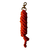 Bright orange rhinegold cotton lead braided keychain with gold clasp perfect for everyday lead ropes use