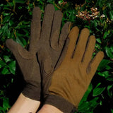 Rhinegold Cotton Pimple Palm Gloves Brown X Small Riding Gloves