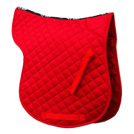 Rhinegold Cotton Quilted GP Numnah Red Cob Rhinegold Saddle Pads & Numnahs Barnstaple Equestrian Supplies