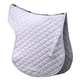 Rhinegold Cotton Quilted GP Numnah White Pony Numnahs Barnstaple Equestrian Supplies