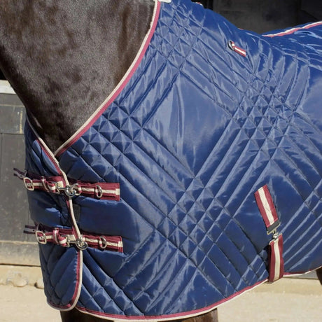 Rhinegold Dallas Chevron Stable Rug Quilted Navy 5'3" Rhinegold Stable Rugs Barnstaple Equestrian Supplies