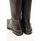 Rhinegold De-Luxe Extra Short Leather Riding Boots With Mock Croc Trim 36 EU / 3 0 Black Long Riding Boots