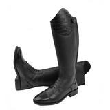 Rhinegold De-Luxe Extra Short Leather Riding Boots With Mock Croc Trim 36 EU / 3 0 Black Long Riding Boots