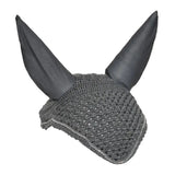 Rhinegold Diamante Fly Hood/Noise Muffler Lava Grey Pony Horse Ear Bonnets