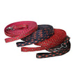 Red and black rhinegold diamond pattern webbing lunge rein with diamond shaped designs for dog training