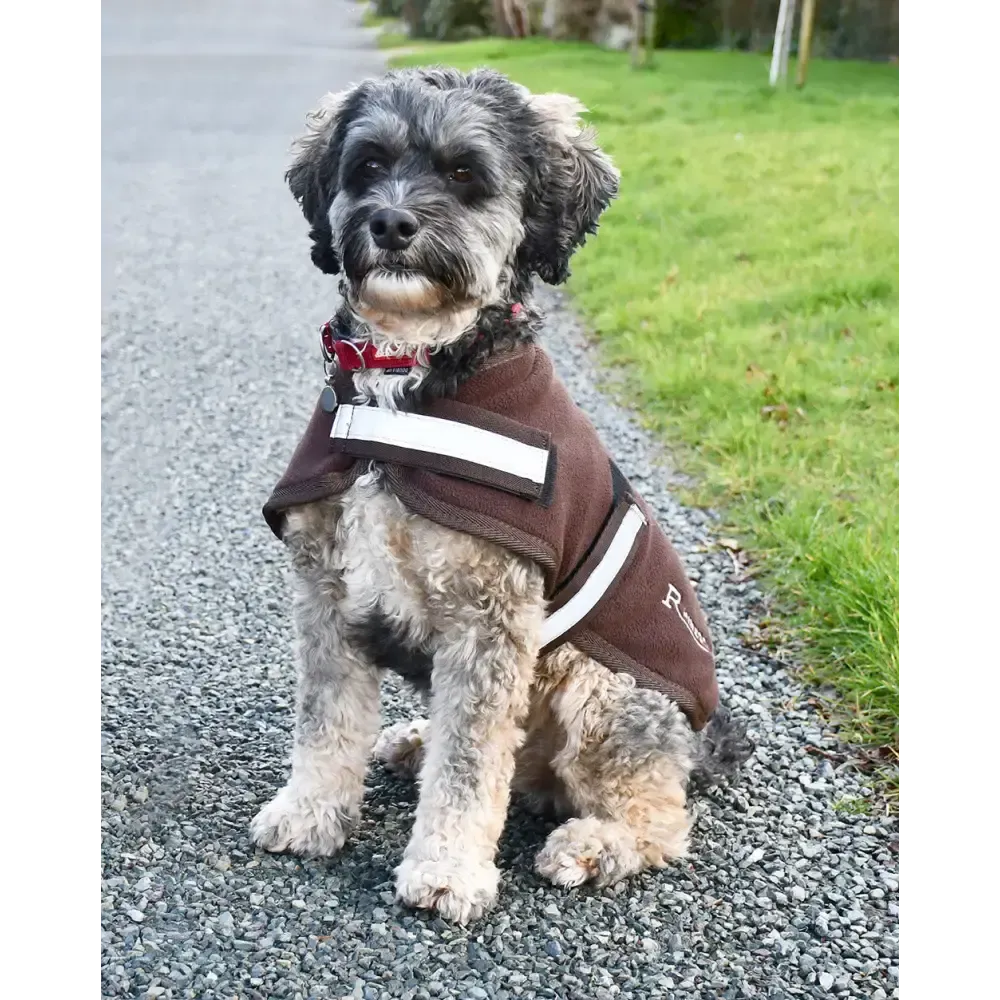 Rhinegold Dog Fleece 10"(25 cm) Brown Dog Coat