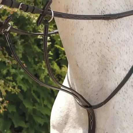 Rhinegold Elegance Stitched Running Martingale Black Cob Running Martingales