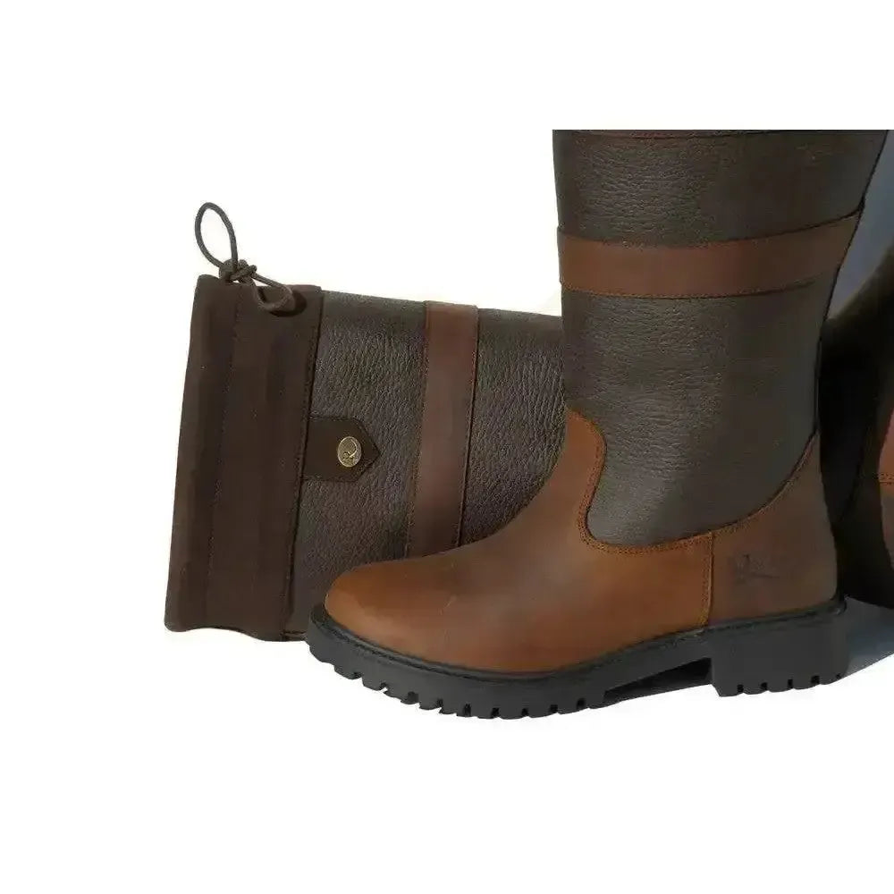 Rhinegold Elite Brooklyn Leather Country Boots Wide BROWN 3(EU36) Country Boots