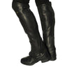 Rhinegold Elite Curved Zip Leather Gaiters Black Large Rhinegold Chaps & Gaiters Barnstaple Equestrian Supplies