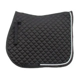 Rhinegold Elite Diamante Trimmed Saddle Cloth Black Pony Saddle Pads