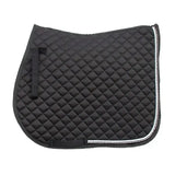 Rhinegold Elite Diamante Trimmed Saddle Cloth Black Pony Saddle Pads