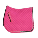 Rhinegold Elite Diamante Trimmed Saddle Cloth Raspberry Pony Saddle Pads