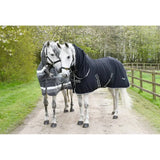 Rhinegold Elite Full Neck Fleece Rugs Turquoise Stripe 4'6" Fleece Rugs Barnstaple Equestrian Supplies