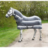 Rhinegold Elite Full Neck Fleece Rugs Grey-Stripe-7-3 - Barnstaple Equestrian Supplies