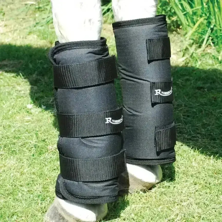 Rhinegold Elite Half Travel Boots Black Cob Horse Travel Boots