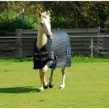 Rhinegold Elite Montpelier Turnout Rugs 100g Lite / Medium Weight Standard Neck Black / White 4'6" Turnout Rugs