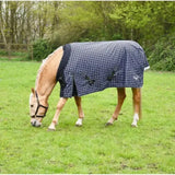 Rhinegold Elite Montpelier Turnout Rugs 100g Lite / Medium Weight Standard Neck Black / White 4'6" Turnout Rugs