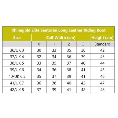 Rhinegold Elite Santorini Long Leather Riding Boots Black 3(36)-0 Long Riding Boots Barnstaple Equestrian Supplies