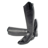 Rhinegold Elite Santorini Long Leather Riding Boots Black 3(36)-0 Long Riding Boots Barnstaple Equestrian Supplies