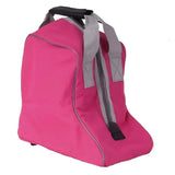Pink fabric rhinegold essential luggage short boot bag with gray straps and black handle for easy carrying