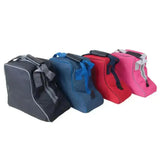 Four rhinegold essential luggage short boot bags in black blue red and pink durable fabric with contrasting straps
