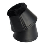 Black leather reach boots neoprene with plush black rhinegold fleece trim for extra comfort and protection