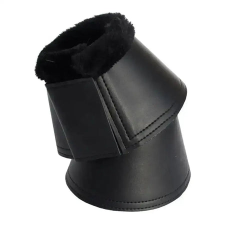 Black leather reach boots neoprene with plush black rhinegold fleece trim for extra comfort and protection