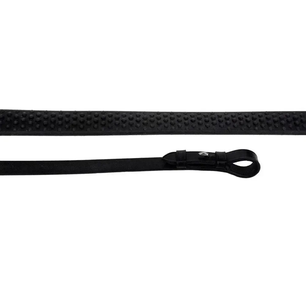 Rhinegold Flexible Grip Rubber Reins Black Rubber Reins