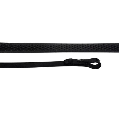 Rhinegold Flexible Grip Rubber Reins Black Rubber Reins