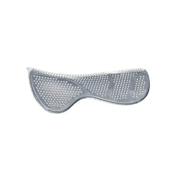 Transparent silicone rhinegold gel saddle gel saddle pad with textured shock absorbing layer in black