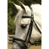 Rhinegold German Leather Bridle With Detachable Flash Noseband Black Cob Bridles Barnstaple Equestrian Supplies