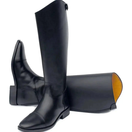 Rhinegold Hanover Long Leather Riding Boots Black 3(36)-2 Long Riding Boots Barnstaple Equestrian Supplies